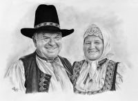 kresba_portret_dvojice_folklor_jubileum_RadekZdrazil-20173110